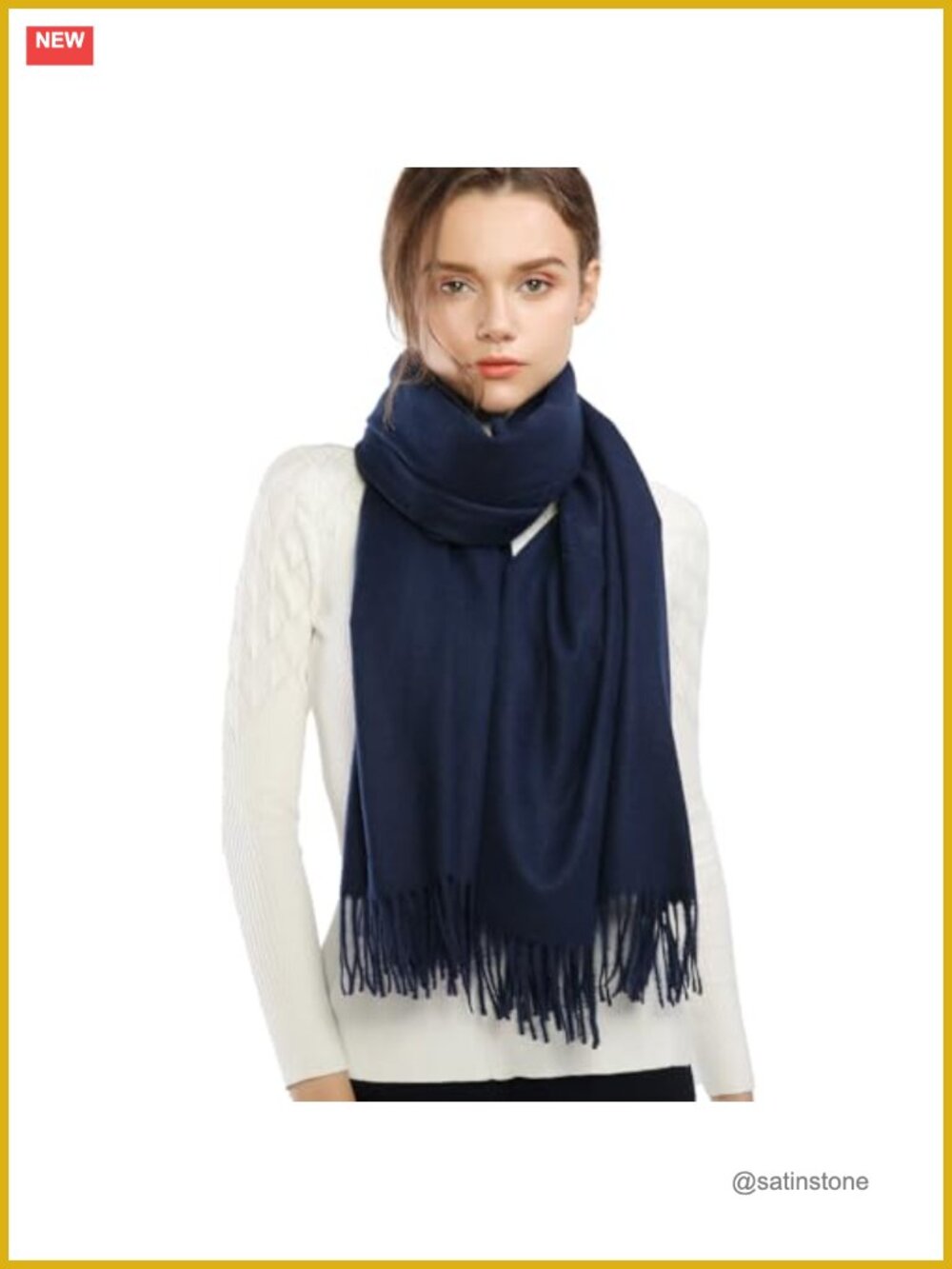 Pashmina Shawl Wrap Scarf Women Winter Cozy Cashmere Feel Long